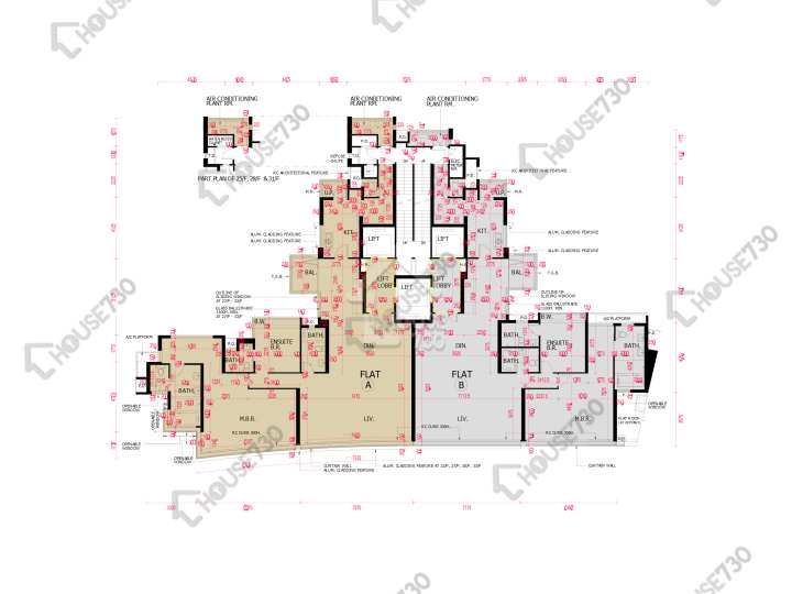 南灣 平面圖 南灣 1座 22-23,25-32,33樓 樓層平面圖 - House730