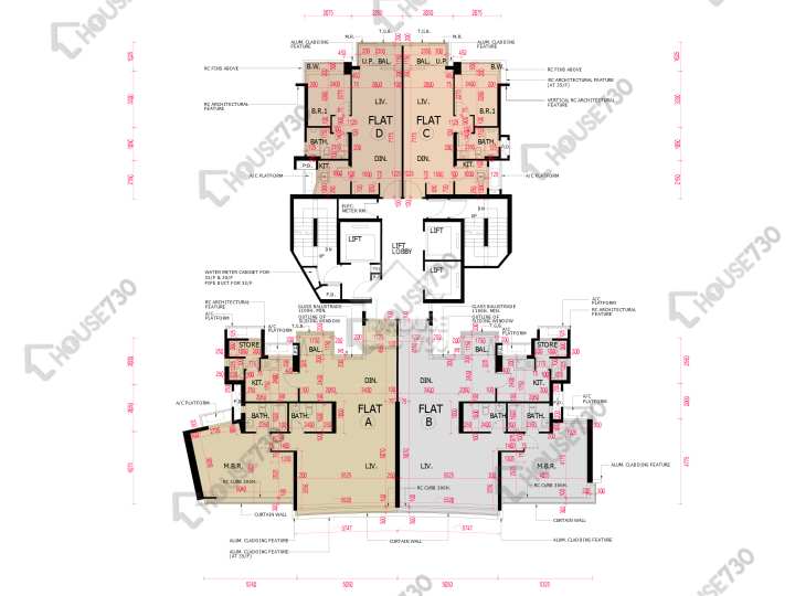 南灣 平面圖 南灣 10座 32-33,35樓 樓層平面圖 - House730