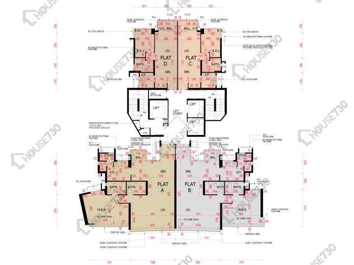 南灣 平面圖 南灣 10座 16-18樓 樓層平面圖 - House730