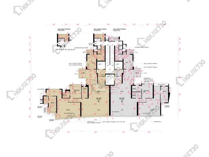 南灣 平面圖 南灣 1座 8-12,15-17,18樓 樓層平面圖 - House730