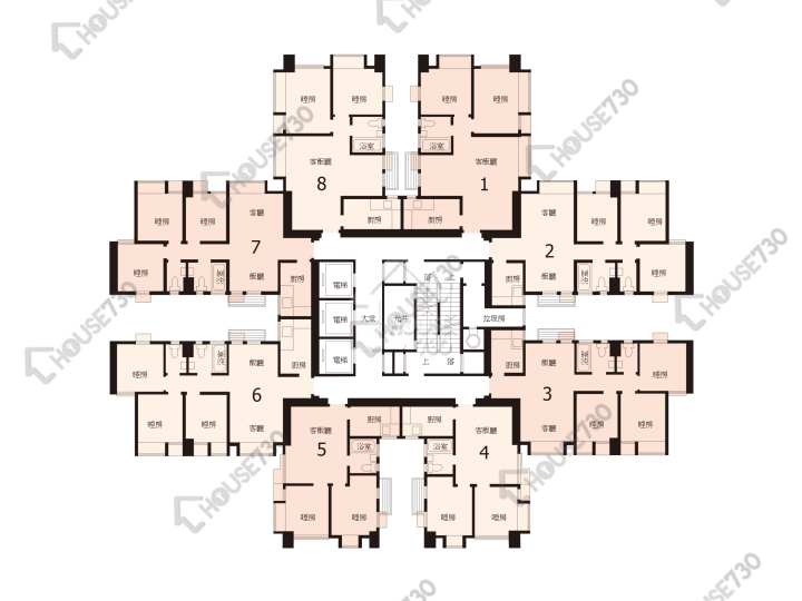 粉嶺中心 平面圖 粉嶺中心 2期 K座 9-27樓 樓層平面圖 - House730