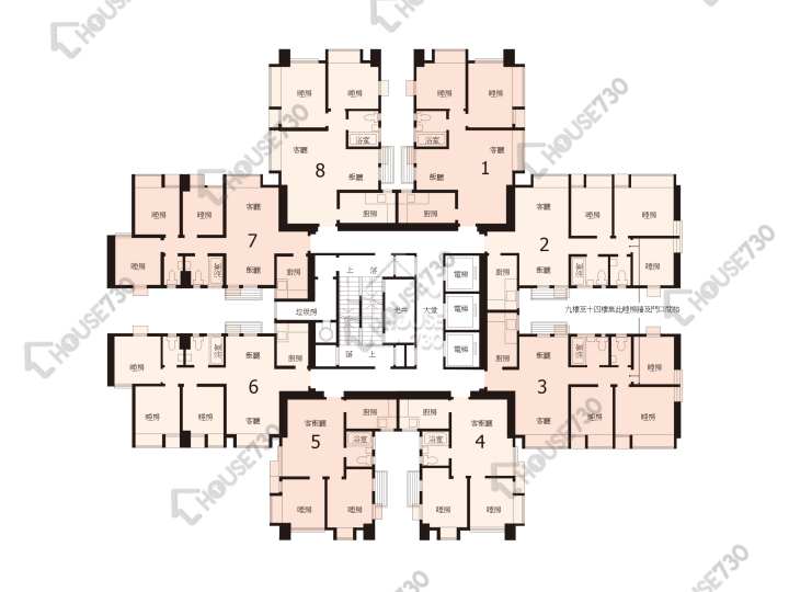 粉嶺中心 平面圖 粉嶺中心 1期 A座 9-27樓 樓層平面圖 - House730