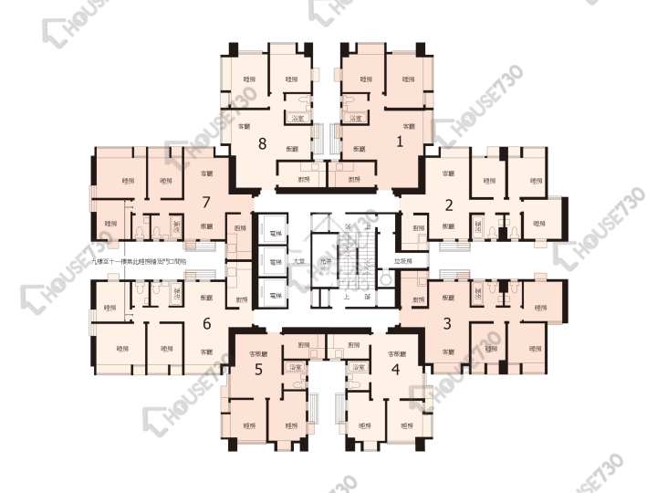 粉嶺中心 平面圖 粉嶺中心 1期 D座 9-27樓 樓層平面圖 - House730