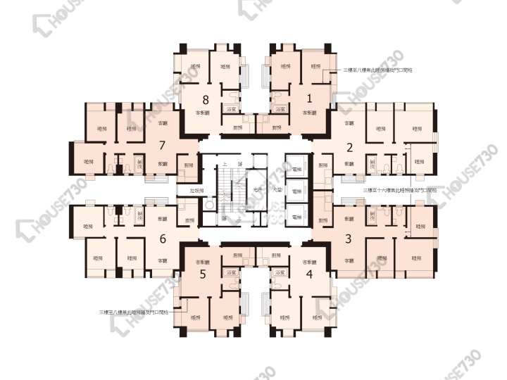 粉嶺中心 平面圖 粉嶺中心 1期 G座 3-27樓 樓層平面圖 - House730