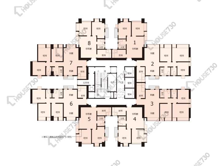 粉嶺中心 平面圖 粉嶺中心 1期 E座 3-27樓 樓層平面圖 - House730