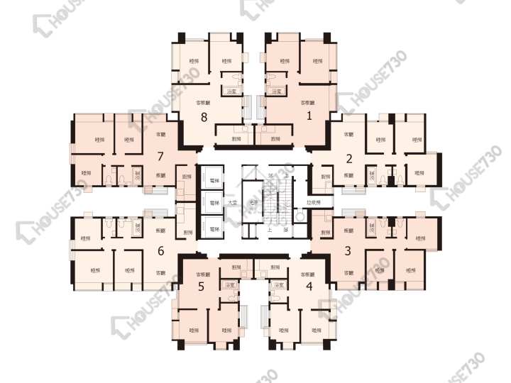 粉嶺中心 平面圖 粉嶺中心 2期 L座 9-27樓 樓層平面圖 - House730