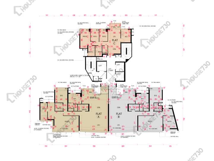 南灣 平面圖 南灣 3座 33,35,36樓 樓層平面圖 - House730