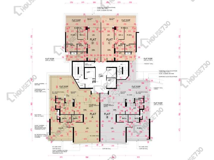 南灣 平面圖 南灣 8座 7樓 樓層平面圖 - House730
