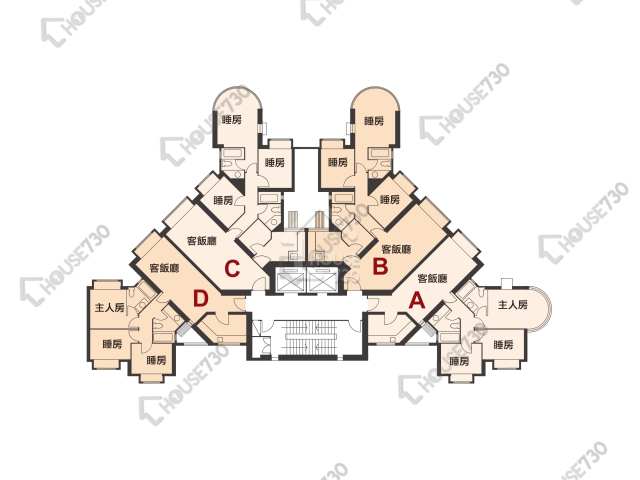雅典居 平面圖 雅典居 10座 1-3,5-13,15-23,25-27,28樓 樓層平面圖 - House730