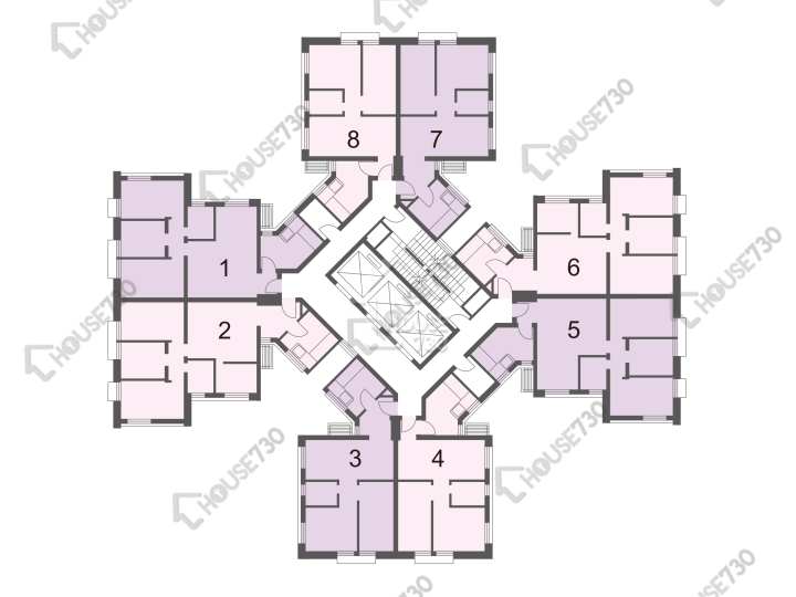 愉田苑 平面圖 愉田苑 愉悅閣 (F座) 1-35樓 樓層平面圖 - House730