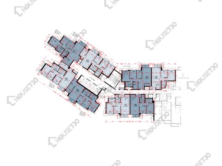 東環 平面圖 東環 1期 6A座 18樓 樓層平面圖 - House730