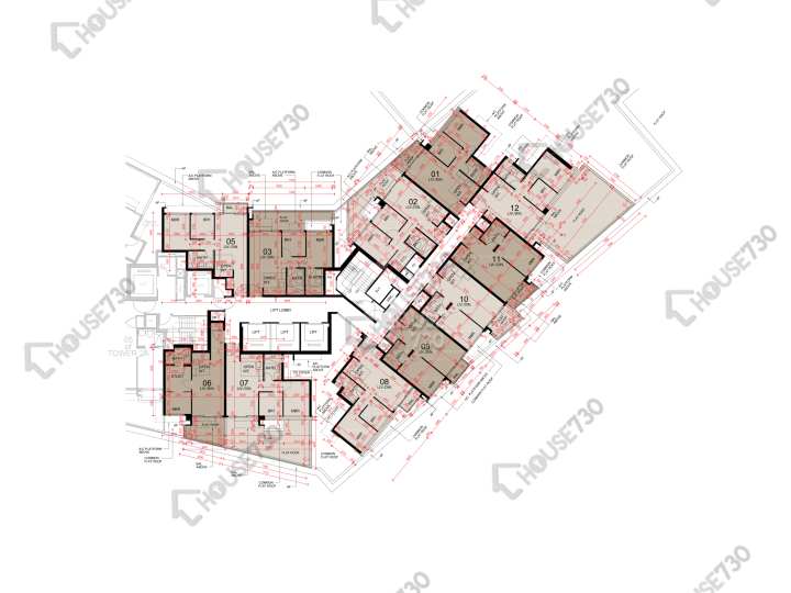 東環 平面圖 東環 2期 2B座 1樓 樓層平面圖 - House730