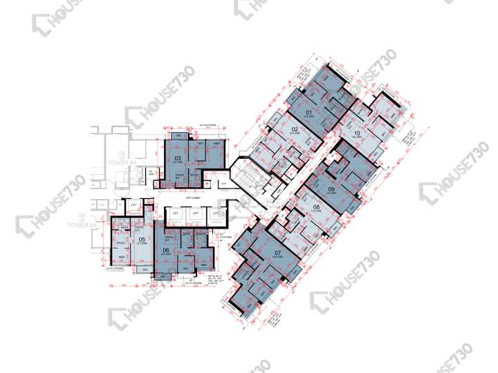 東環 平面圖 東環 1期 6B座 18樓 樓層平面圖 - House730
