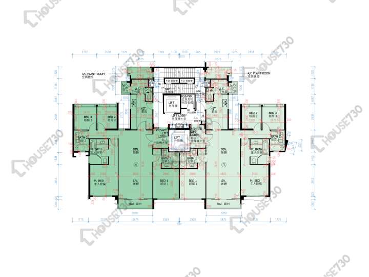 滿名山 平面圖 滿名山 名庭 2座 3,5,6樓 樓層平面圖 - House730