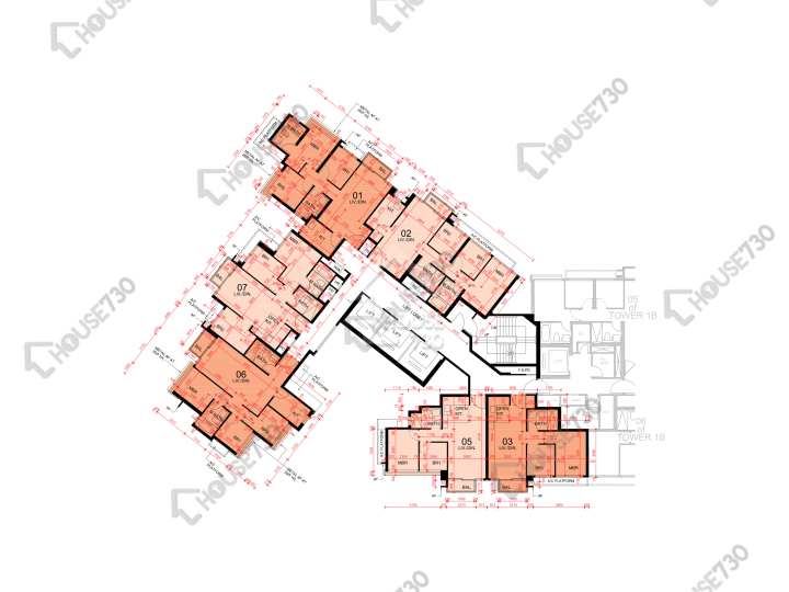 東環 平面圖 東環 2期 1A座 22-23,25-28,29樓 樓層平面圖 - House730
