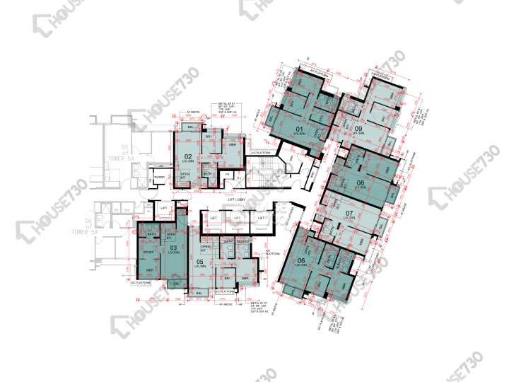 東環 平面圖 東環 1期 5B座 32樓 樓層平面圖 - House730