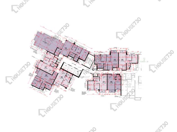 東環 平面圖 東環 1期 3A座 30樓 樓層平面圖 - House730