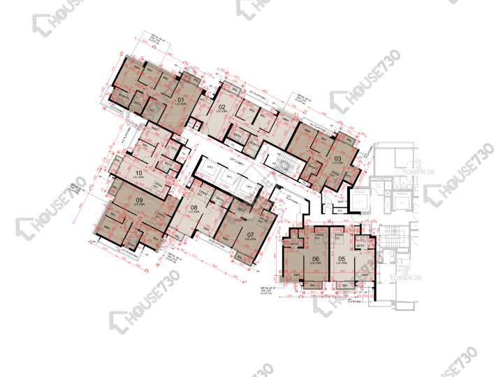 東環 平面圖 東環 2期 2A座 18-23,25-26,27樓 樓層平面圖 - House730