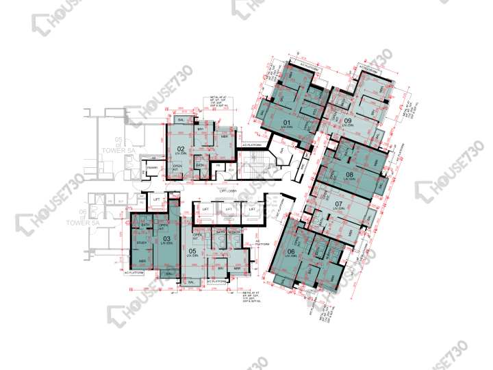 東環 平面圖 東環 1期 5B座 5-12,15-21,22樓 樓層平面圖 - House730