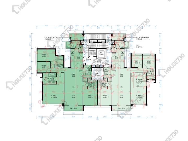 滿名山 平面圖 滿名山 名庭 1座 3,5,6樓 樓層平面圖 - House730
