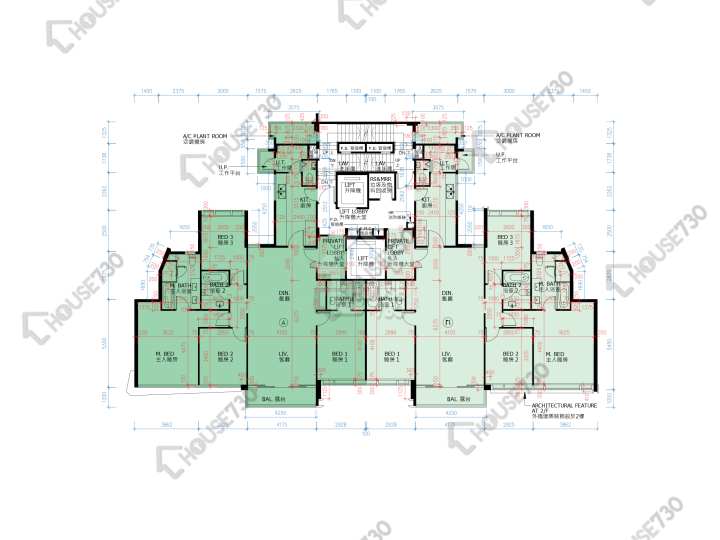 滿名山 平面圖 滿名山 名庭 7座 2-3,5,6樓 樓層平面圖 - House730