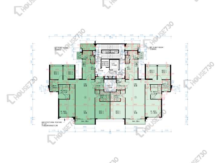 滿名山 平面圖 滿名山 名庭 3座 2-3,5,6樓 樓層平面圖 - House730