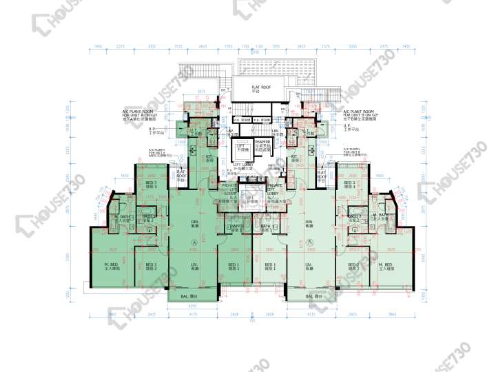 滿名山 平面圖 滿名山 名庭 7座 1樓 樓層平面圖 - House730