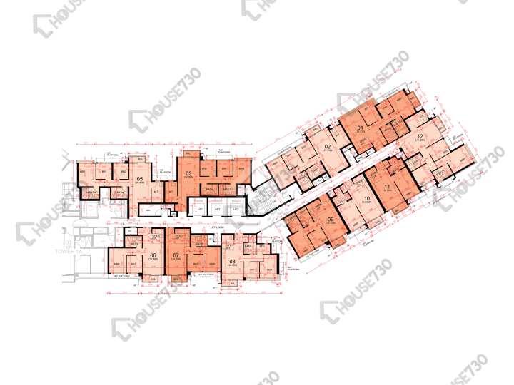 東環 平面圖 東環 2期 1B座 17樓 樓層平面圖 - House730