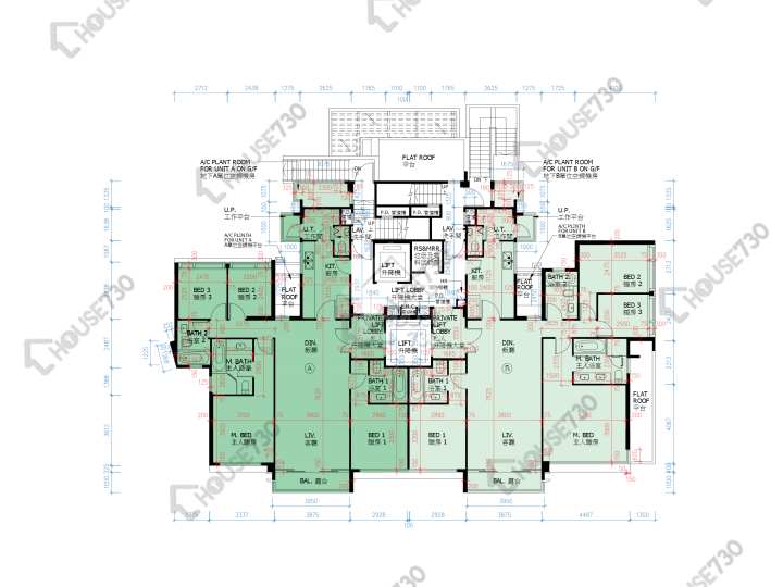 滿名山 平面圖 滿名山 名庭 5座 1樓 樓層平面圖 - House730