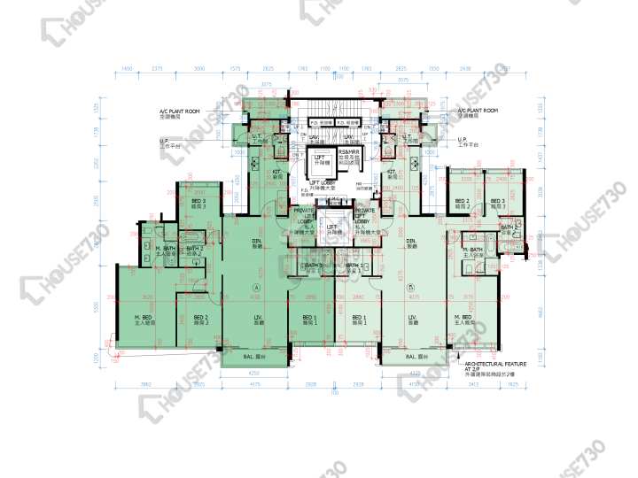 滿名山 平面圖 滿名山 名庭 10座 2-3,5,6樓 樓層平面圖 - House730