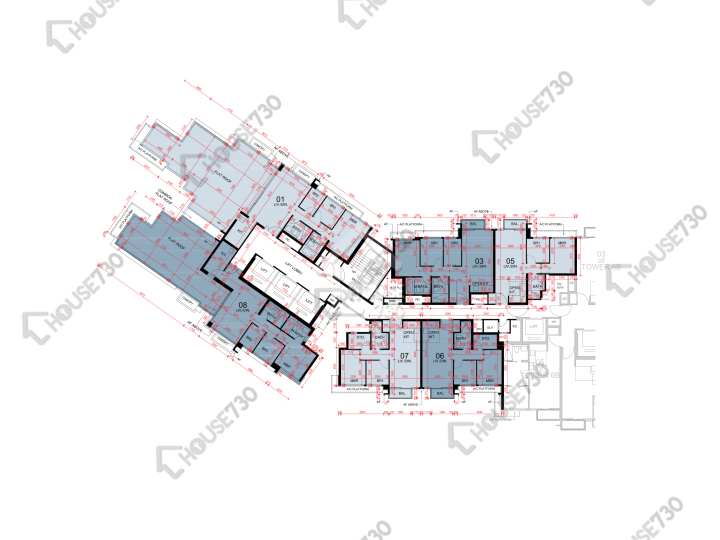 東環 平面圖 東環 1期 6A座 30樓 樓層平面圖 - House730