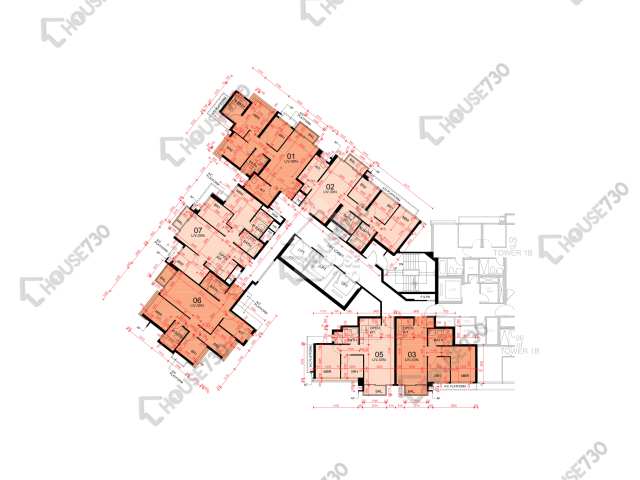 東環 平面圖 東環 2期 1A座 17樓 樓層平面圖 - House730
