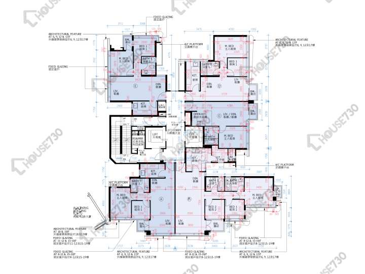 滿名山 平面圖 滿名山 滿庭 3座 3,5-12,15-18,19樓 樓層平面圖 - House730
