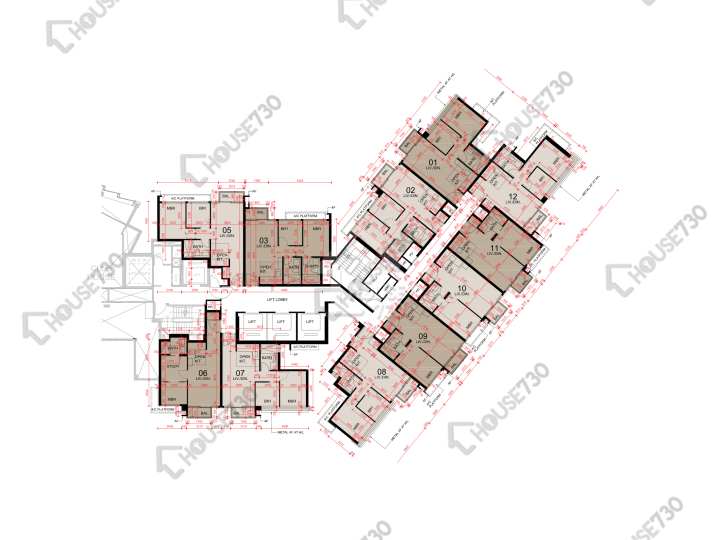 東環 平面圖 東環 2期 2B座 30樓 樓層平面圖 - House730