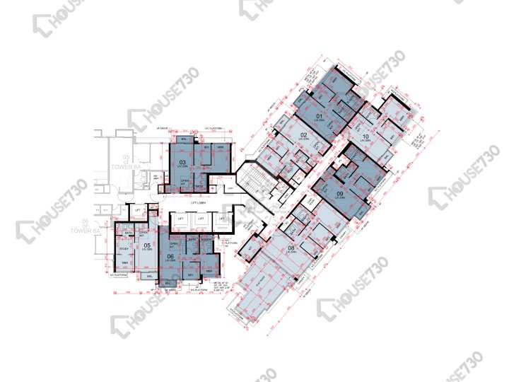 東環 平面圖 東環 1期 6B座 30樓 樓層平面圖 - House730