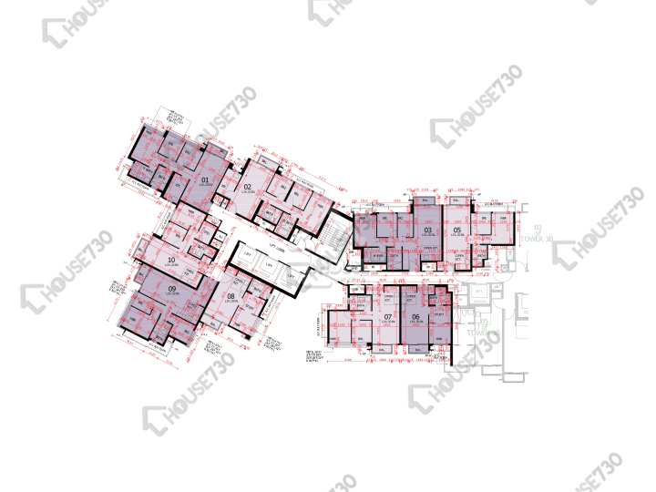 東環 平面圖 東環 1期 3A座 2-3,5-12,15-16,17樓 樓層平面圖 - House730