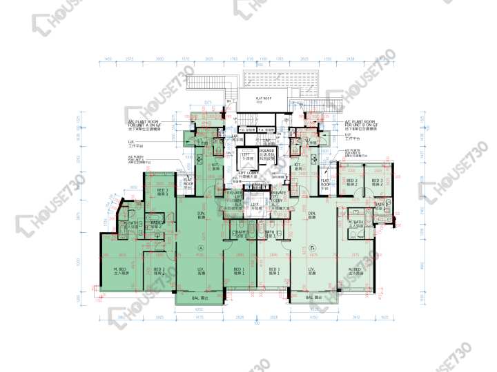 滿名山 平面圖 滿名山 名庭 8座 1樓 樓層平面圖 - House730