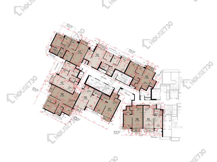 東環 平面圖 東環 2期 2A座 2-3,5-12,15,16樓 樓層平面圖 - House730