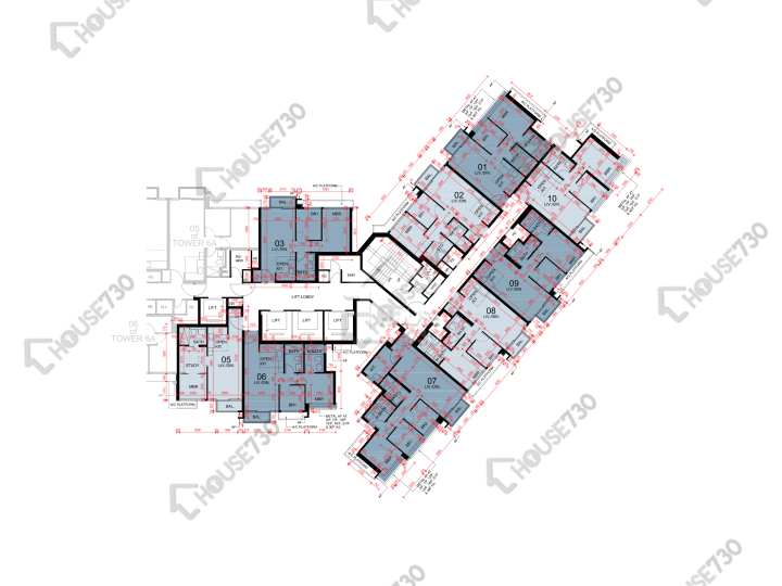 東環 平面圖 東環 1期 6B座 3,5-12,15-16,17樓 樓層平面圖 - House730