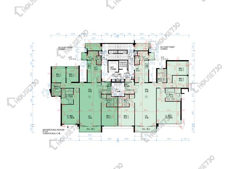 滿名山 平面圖 滿名山 名庭 5座 2-3,5,6樓 樓層平面圖 - House730
