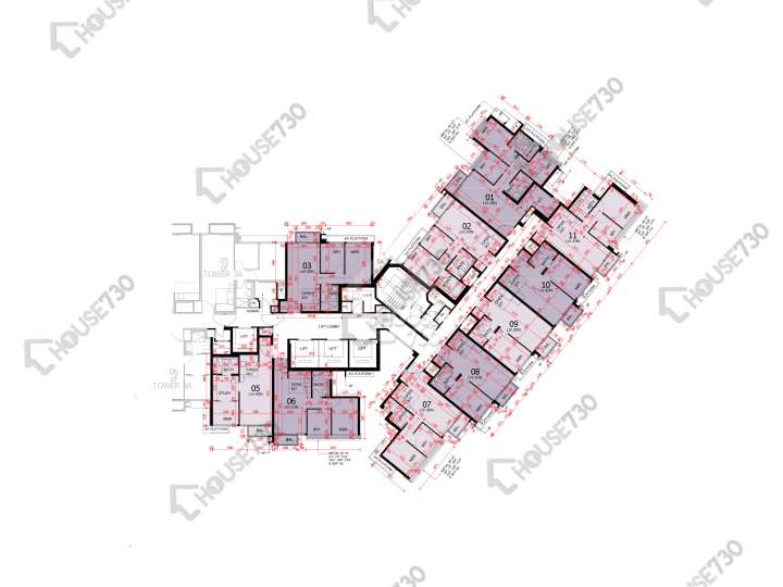 東環 平面圖 東環 1期 3B座 2-3,5-12,15-16,17樓 樓層平面圖 - House730