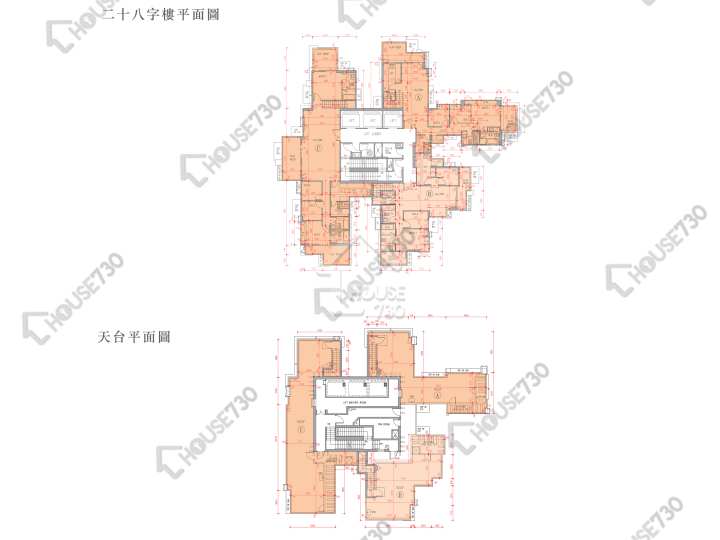 Residence 譽88 平面圖 Residence 譽88 2座 28樓 樓層平面圖 - House730