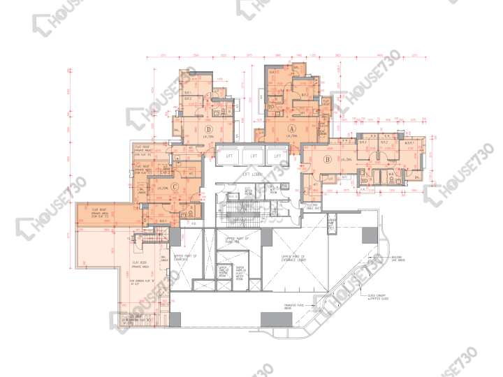 Residence 譽88 平面圖 Residence 譽88 2座 1樓 樓層平面圖 - House730