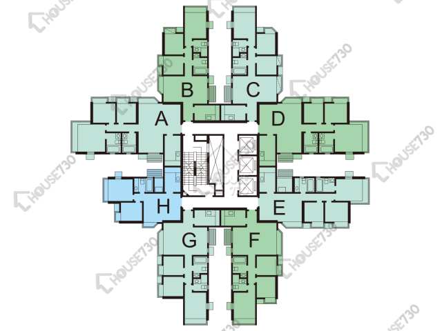 濱景花園 平面圖 濱景花園 1座 3-32樓 樓層平面圖 - House730