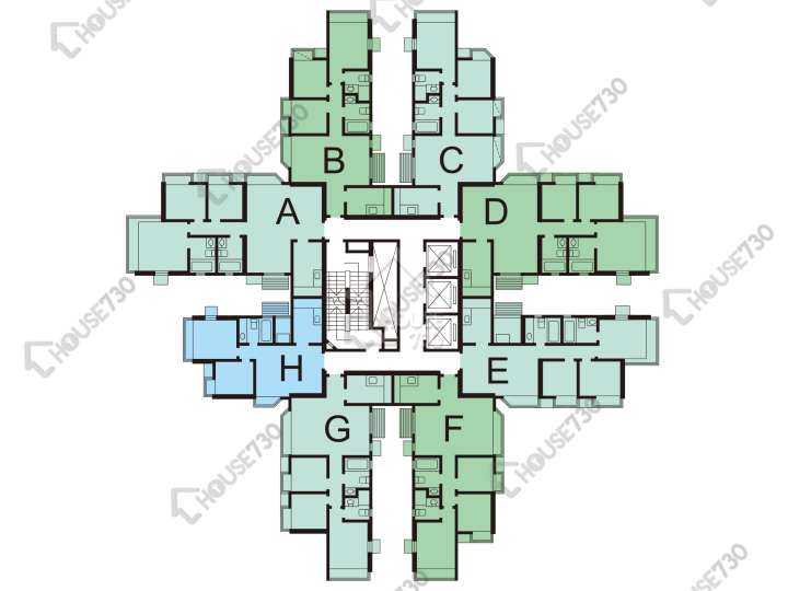 濱景花園 平面圖 濱景花園 1座 3-32樓 樓層平面圖 - House730