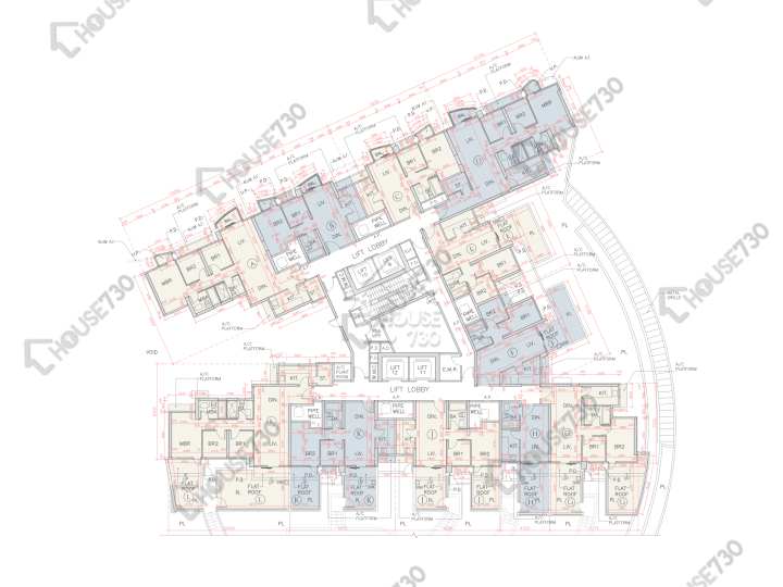 海翩滙 平面圖 海翩匯 3座 1樓 樓層平面圖 - House730