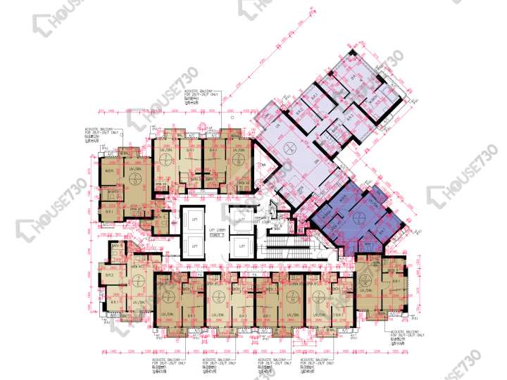 匯璽 平面圖 匯璽 5期 匯璽III 7座 28-29樓 樓層平面圖 - House730