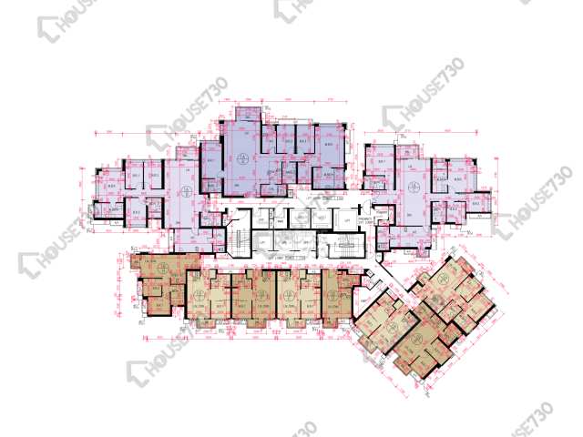 匯璽 平面圖 匯璽 2A期 1A座 28-33,35-43,45-50,51樓 樓層平面圖 - House730