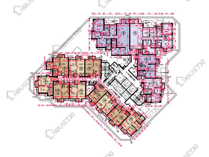 匯璽 平面圖 匯璽 3期 匯璽II 3A座 6樓 樓層平面圖 - House730