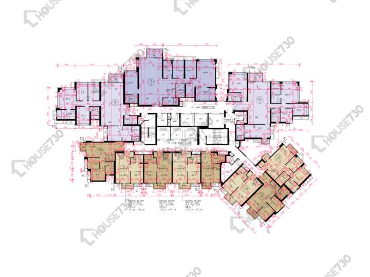 匯璽 平面圖 匯璽 2A期 1A座 7-12,15-23,25,26樓 樓層平面圖 - House730